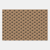 Nautische Gouden en Zwarte Schip Zeilboot Inpakpapier Vel (Voorkant 3)