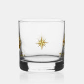 Nautische Gouden Kleur Booster Monogram Antiek Whisky Glas (Links)