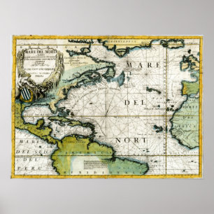 Nautische Grafiek 1691 Poster