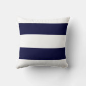 Nautische grijze walvisstrepen  Wit en marineblauw Kussen (Achterkant)