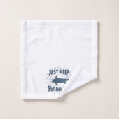 nautische haai gewoon blijven zwemmen bad handdoek (Wasdoekje)