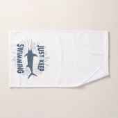 nautische haai gewoon blijven zwemmen bad handdoek (Handdoek)