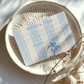 Nautische Hand Getrokken Palm Tree Wedding Bedankkaart