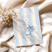 Nautische Hand Getrokken Palm Tree Wedding Kaart