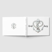 Nautische hart touw anker kustbruiloft gastenboek (Volledig)