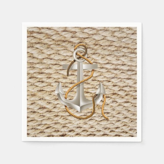 Nautische helling en anker servet (Voorkant)