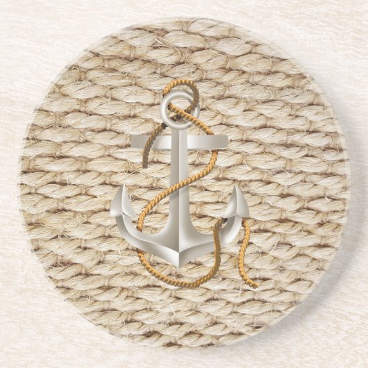 Nautische helling en anker zandsteen onderzetter (Voorkant)