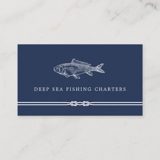 Nautische helling | Vissende handvest Visitekaartje (Voorkant)