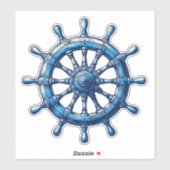 Nautische helm / wiel op maat gesneden vinyl Stick Sticker (Vel)