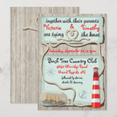 Nautische "het binden van de knoop" Bruiloftsuitno Kaart (Voorkant / Achterkant)