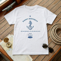 Nautische Hip Hip Hoera Verjaardags T-shirt