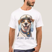Nautische Hond Gifts voor Booteigenaren Zeilers Bo T-shirt (Voorkant)