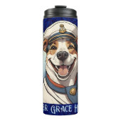 Nautische Hond Gifts voor Booteigenaren Zeilers Bo Thermosbeker (Voorkant)