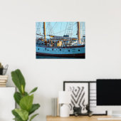 Nautische Houten Boot Fotografie Poster (Thuiskantoor)