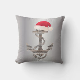 nautische houten reusachtige ANCHOR + SANTA HAT | Buitenkussen