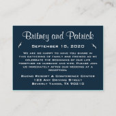 Nautische Huwelijksaccommodatie - Receptie Kaarten (Achterkant)