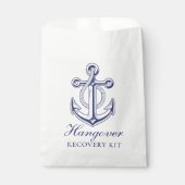 Nautische Huwelijkshangover Kit Navy Blue Anchor Bedankzakje (Voorkant)