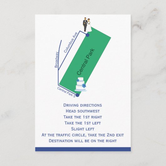 Nautische Huwelijkskaarten En Routebeschrijvingen Informatiekaartje (Achterkant)