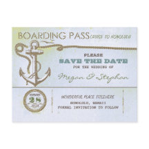 Nautische instapkaart Sla het datumticket op