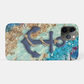 Nautische iPhone-hoes met blauwe anker Case-Mate iPhone Case (Achterkant (horizontaal))