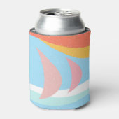 Nautische jachten bij Zee Moderne grafische afdruk Blikjeskoeler (Blikje Voorkant)