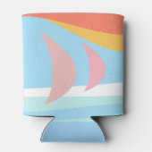 Nautische jachten bij Zee Moderne grafische afdruk Blikjeskoeler (Achterkant)