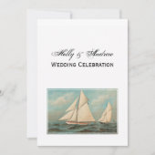 Nautische  jachten racen #1 bruiloft kaart (Voorkant)