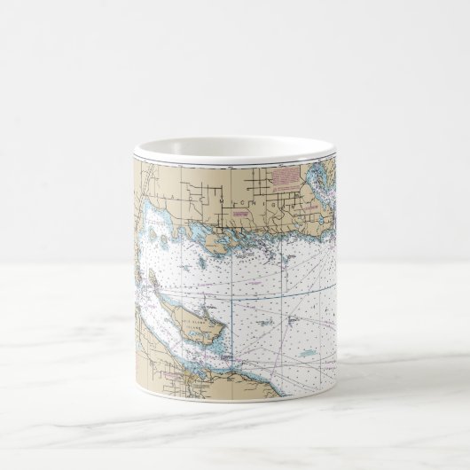 Nautische kaart Decor Koffiemok (Center)