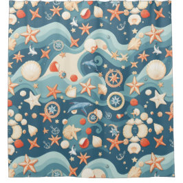 Nautische Kaart Douchegordijn