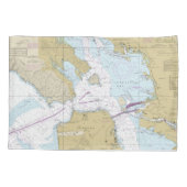 Nautische kaart Latitude Longitude San Francisco Kussensloop (Achterkant)