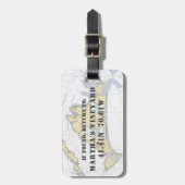  nautische kaart Martha's Vineyard Bagagelabel (Voorkant verticaal)
