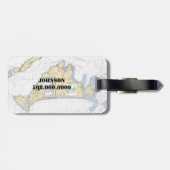  nautische kaart Martha's Vineyard Bagagelabel (Achterkant horizontaal)