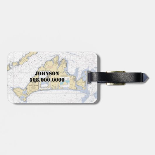  nautische kaart Martha's Vineyard Bagagelabel (Achterkant horizontaal)