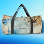 nautische kaart met Compass Monogram Plunjezak