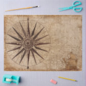 Nautische Kaart Sailboot Compass Decoupage Achterg Tissuepapier (Craft)