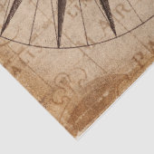 Nautische Kaart Sailboot Compass Decoupage Achterg Tissuepapier (Detail)