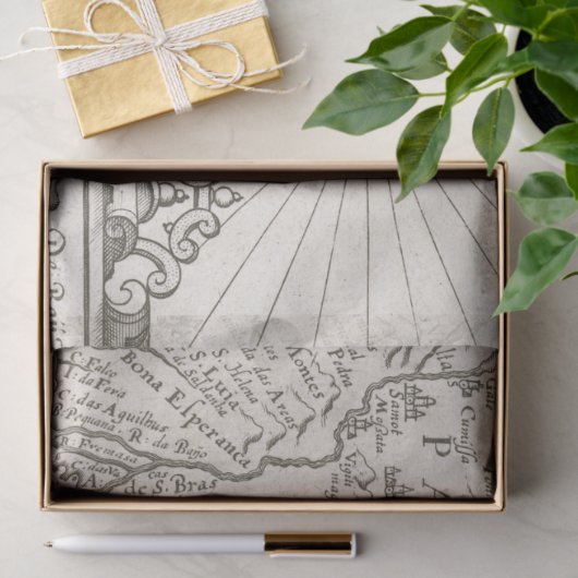  Nautische kaart Tissuepapier (Geschenk)