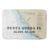 Nautische kaart van de lengtegraad van Punta Gorda Badmat (Voorkant)