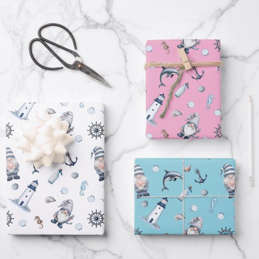 Nautische kabouters! inpakpapier vel (Voorkant)