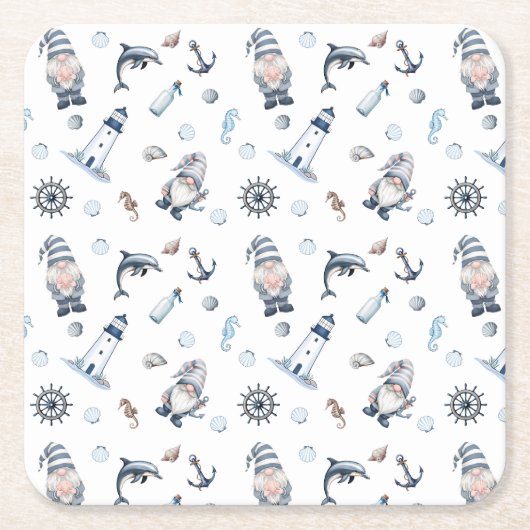 Nautische kabouters! kartonnen onderzetters (Voorkant)