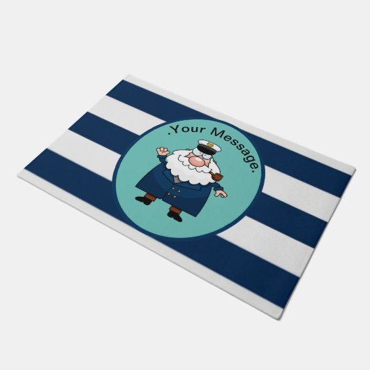 Nautische kapitein deurmat (Schuin)