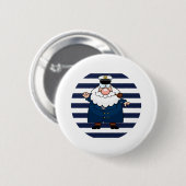 Nautische kapitein ronde button 5,7 cm (Voorkant /achterkant)