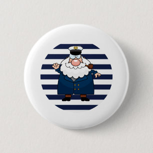 Nautische kapitein ronde button 5,7 cm