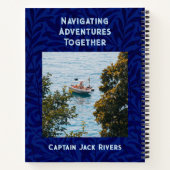 Nautische kat geschenken voor booteigenaren zeiler notitieboek (Achterkant)