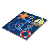 Nautische keramische Tegel Tegeltje (Zijkant)