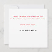 Nautische kerst  Flat Wenskaart Kaart (Achterkant)