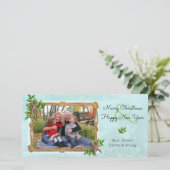 Nautische kerst op de kuststrovis Splash Feestdagenkaart (Staand voorkant)