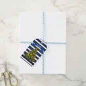 Nautische kerstboom - Aangepast Cadeaulabel (Met Touw)