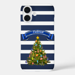 Nautische kerstboom - Aangepast iPhone 16 Hoesje