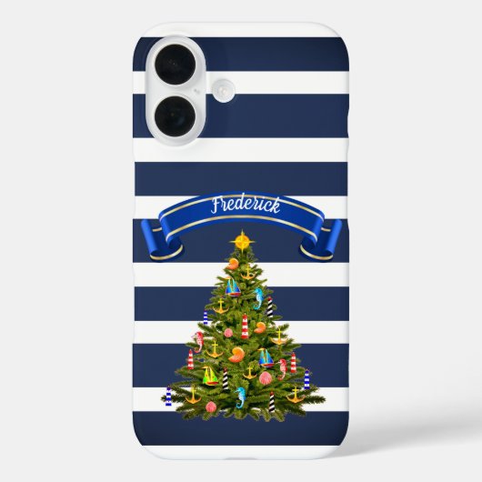 Nautische kerstboom - Aangepast Case-Mate iPhone Case (Achterkant)